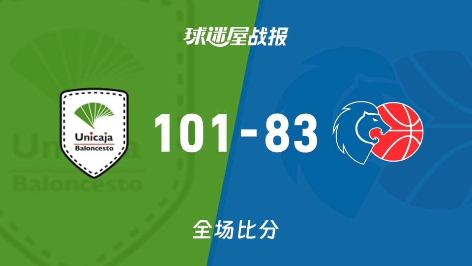 西篮甲常规赛:马拉加以101-83战胜卢戈
